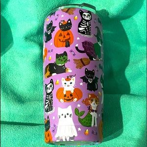 Halloween Stainless Steel Tumbler Lid Cat Costume Clementine Paper Inc